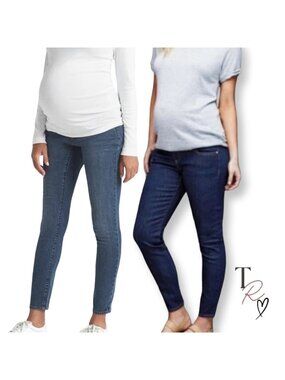Gap 1969 Bundle of 2 Maternity True Skinny Jeans Dark & Medium Wash Size 4